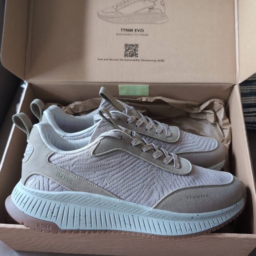 Boss TTNM Evo Runners Light Beige Athletic Sneakers